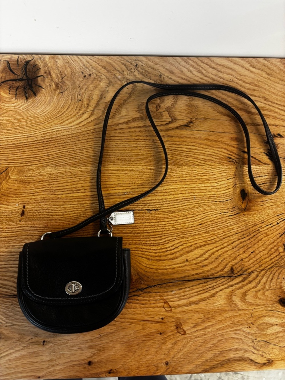 Coach Park Mini Black Leather